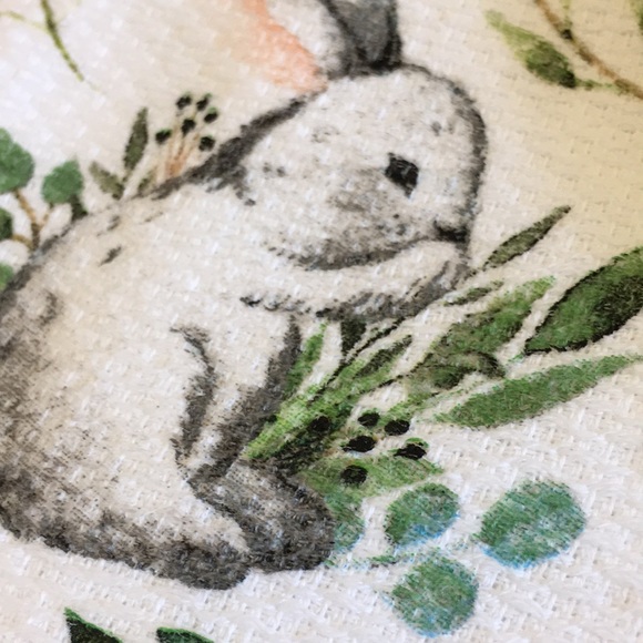 Bunnies in the Garden Easter Spring Kitchen Towels Set of Two Cotton NWT 18x28” - Picture 5 of 16
